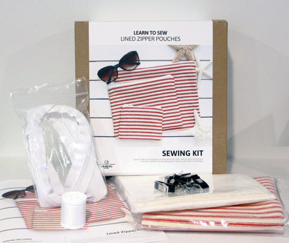 Lined Zipper Pouches (Sewing Kit)